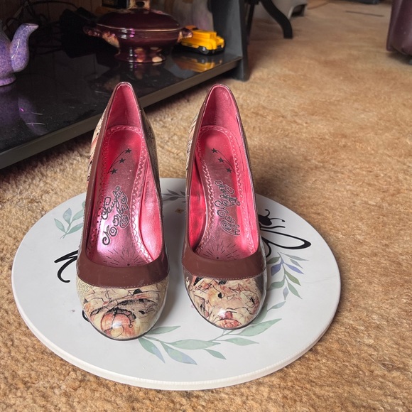 Naughty Monkey Womens Headliner Print Pumps Stiletto High Heels Round Toe. - Picture 14 of 17